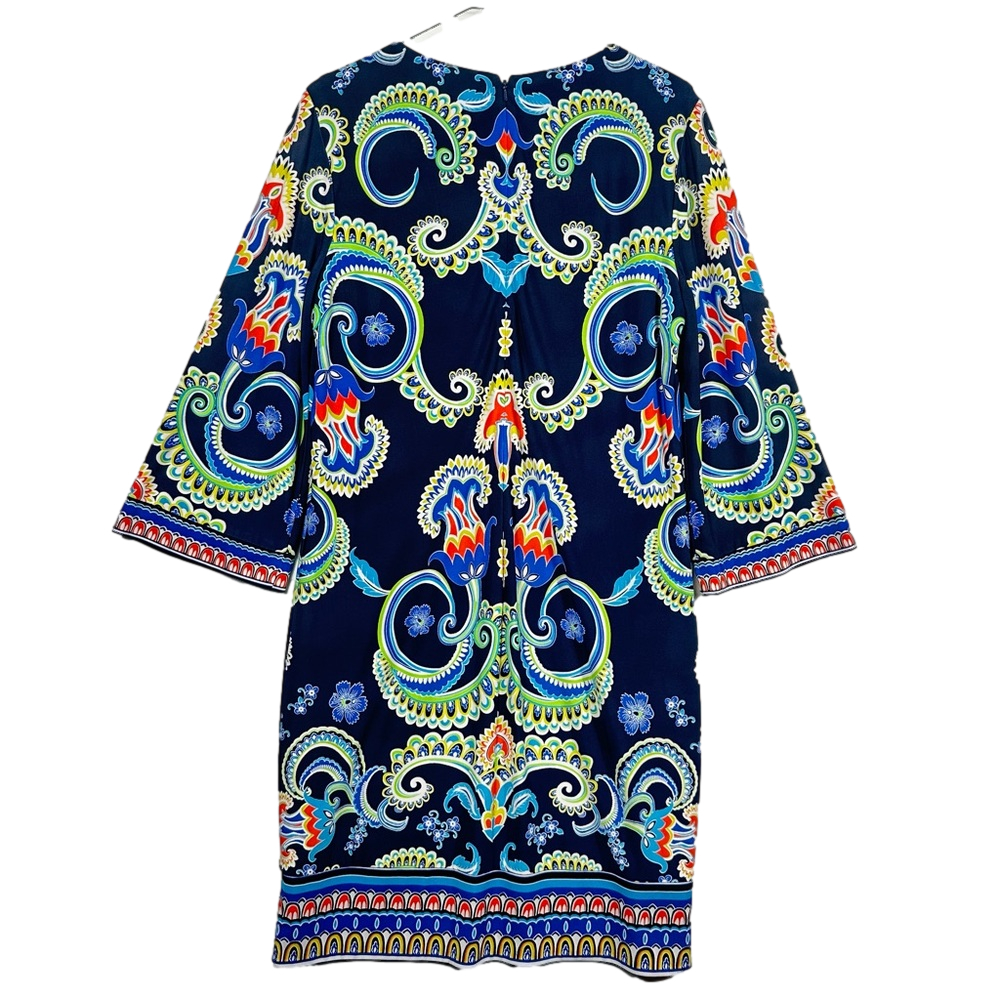 Laundry By Shelli Segal Blue Multicolor Dress Size 10 - Picture 3 of 8